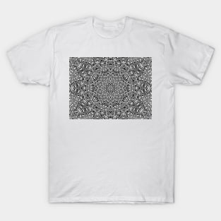 Thai pattern shapes, black and white, Vector abstract modern minimalist T-Shirt